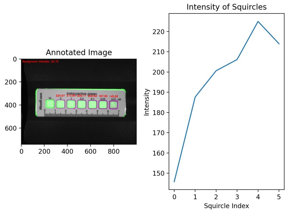 The concentration target is scaled logarithmically, which gives a linear response when plotted accordngly
