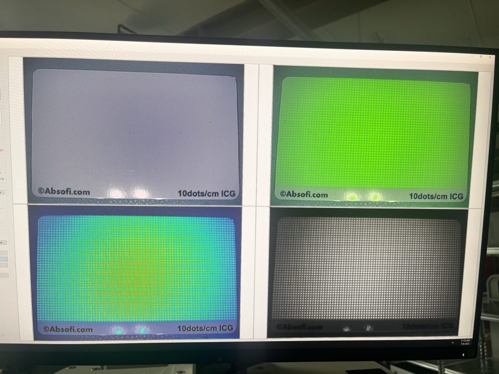 Fluorescence ICG Dot array target